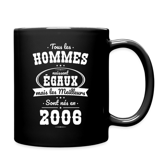 Mug uni anniversaire homme 20 ans – Les meilleurs sont nés en 2006 - noir