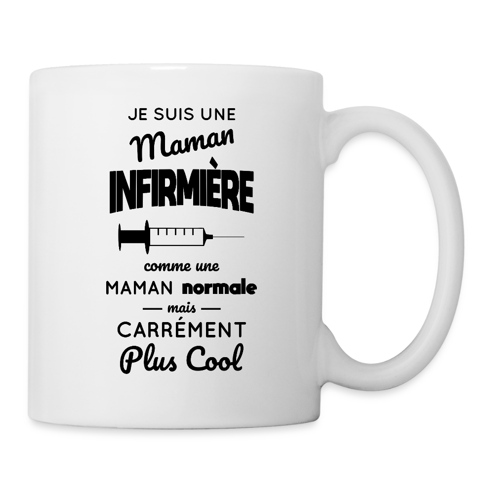 Mug blanc - Maman infirmière plus cool - blanc