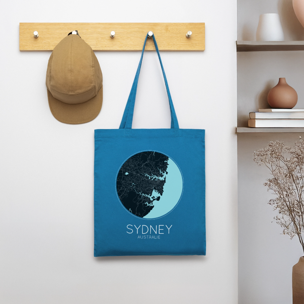 Tote Bag Sydney Bio – Plan de Sydney - bleu royal