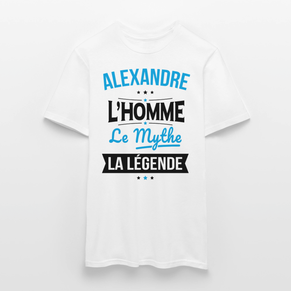 T-shirt Homme - Alexandre - l'Homme - le Mythe - la Légende - blanc