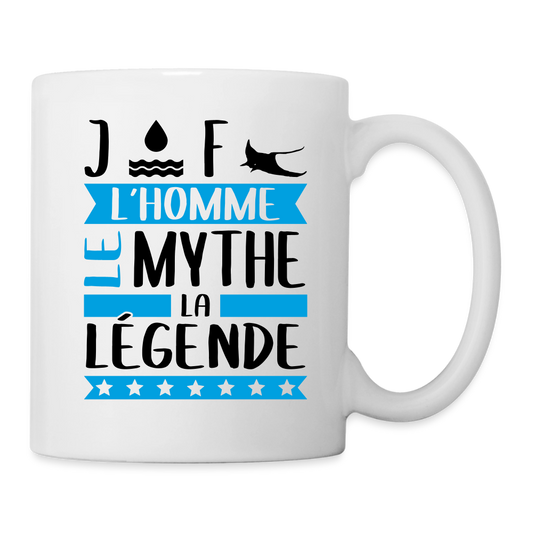 Mug blanc Geoffrey rébus – L’homme, le mythe, la légende - blanc
