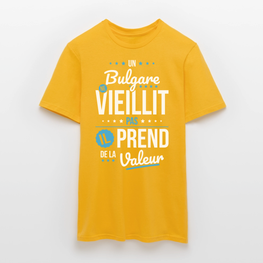 T-shirt Homme - Un Bulgare ne vieillit pas - jaune