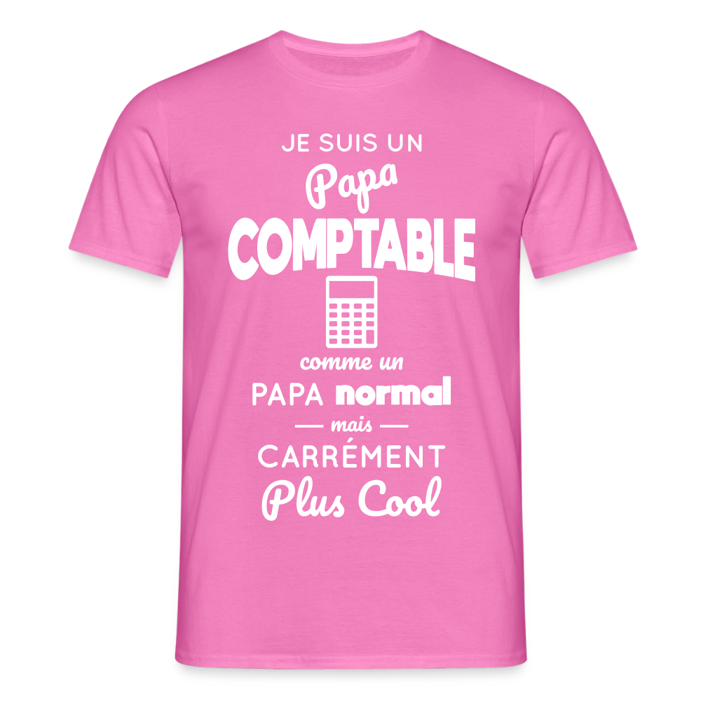T-shirt Homme - Papa comptable plus cool - rose