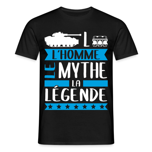 T-shirt homme Charles rébus – L’homme, le mythe, la légende - noir