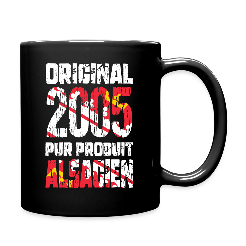 Mug uni - Anniversaire 20 Ans - Original 2005 - Pur produit Alsacien - noir