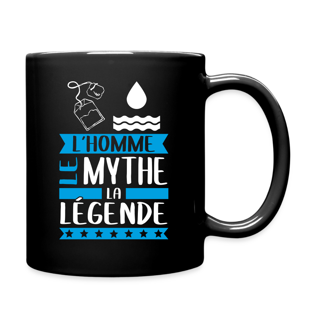 Mug uni Théo rébus – L’homme, le mythe, la légende - noir