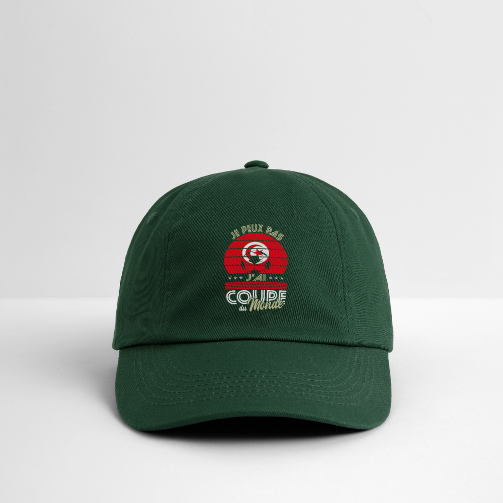 Casquette classique - Je peux pas j'ai Coupe du Monde - Tunisie - vert bouteille