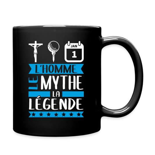 Mug uni Christian rébus – L’homme, le mythe, la légende - noir