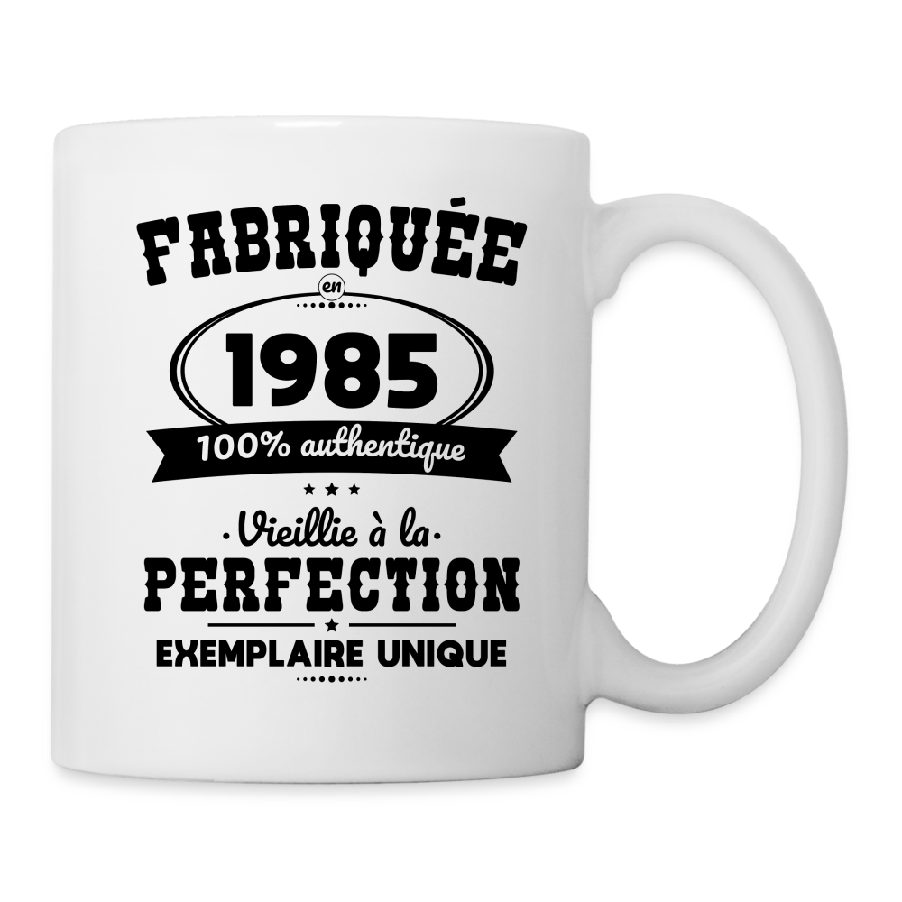 Mug blanc - Anniversaire 40 Ans - Fabriquée en 1985 - blanc