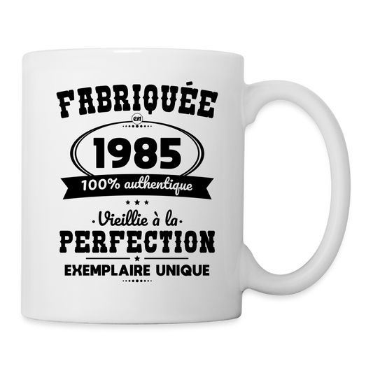 Mug blanc - Anniversaire 40 Ans - Fabriquée en 1985 - blanc