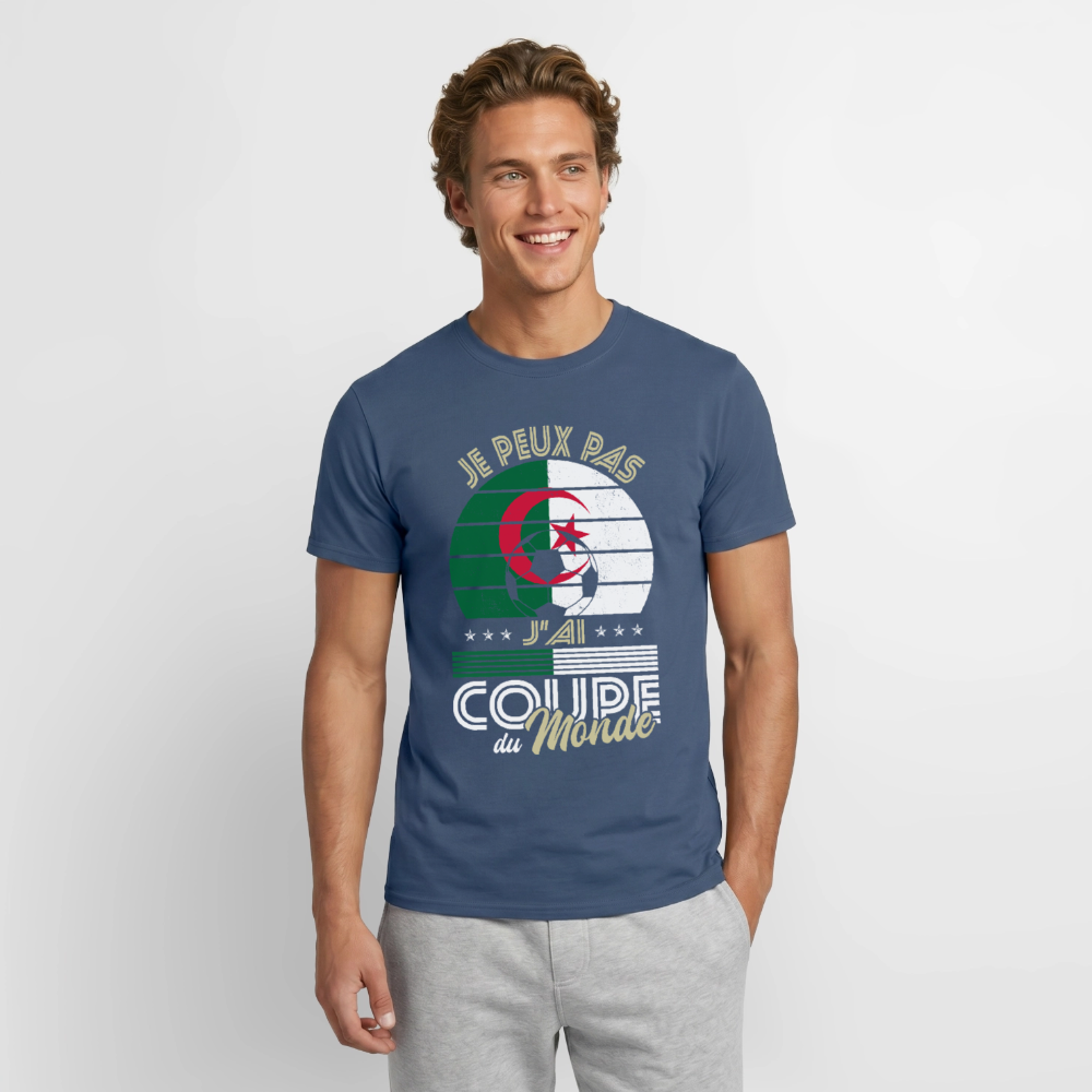 T-shirt Homme - Je peux pas j'ai Coupe du Monde - Algérie - denim foncé