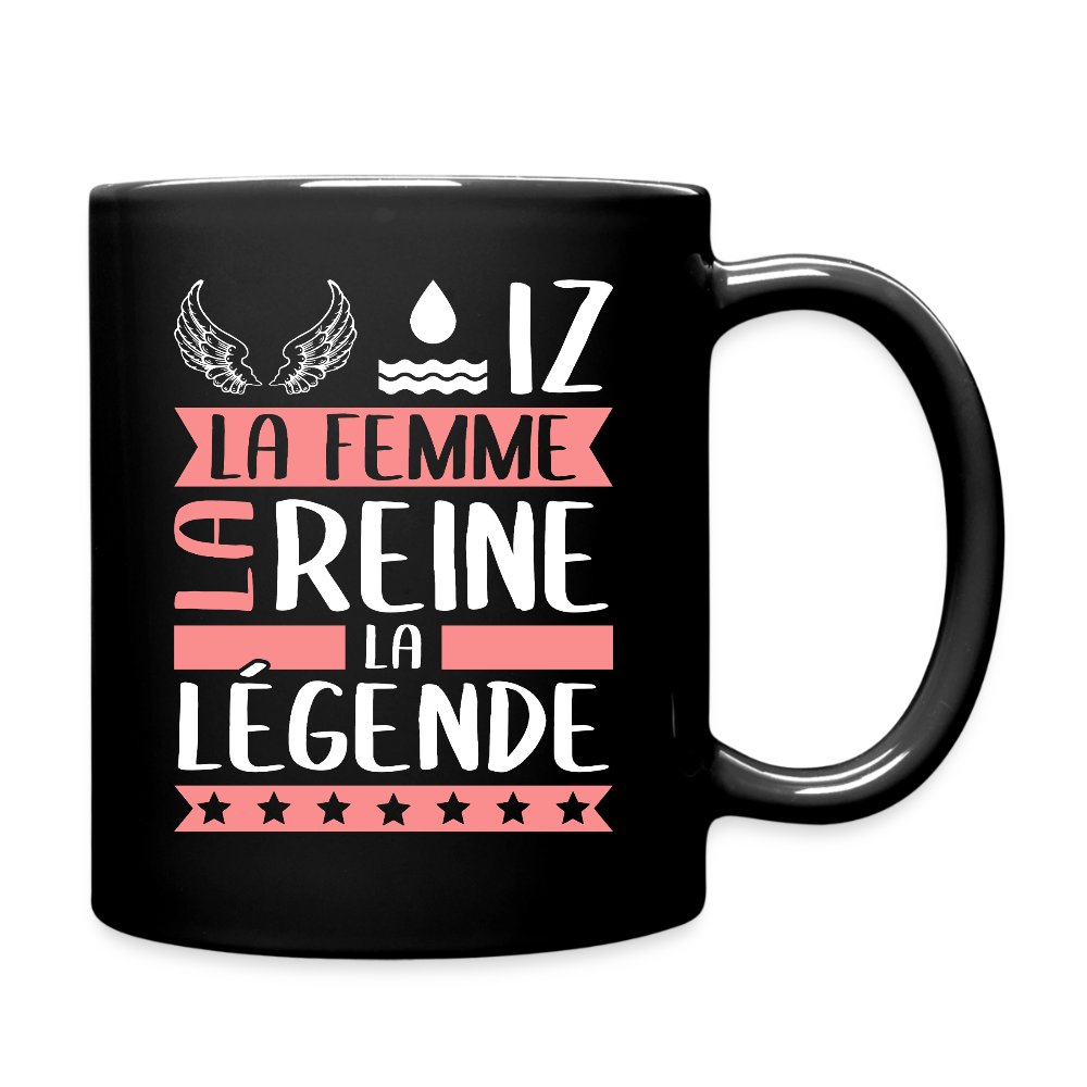 Mug uni Héloïse rébus – La femme, la reine, la légende - noir