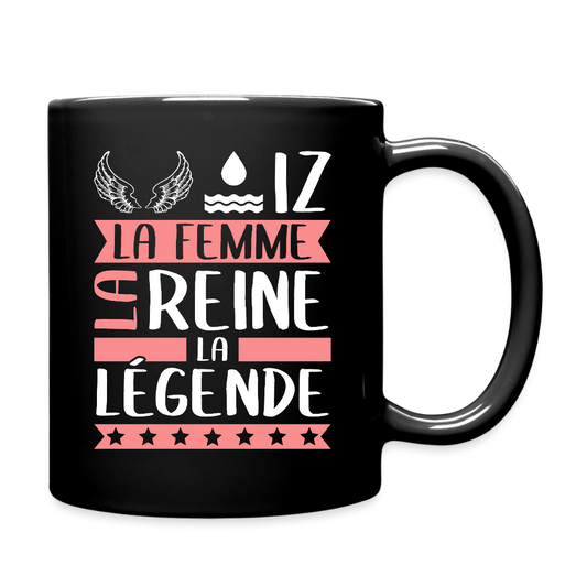 Mug uni Héloïse rébus – La femme, la reine, la légende - noir