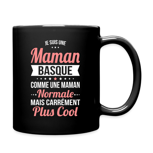 Mug uni - Maman Basque plus cool - noir