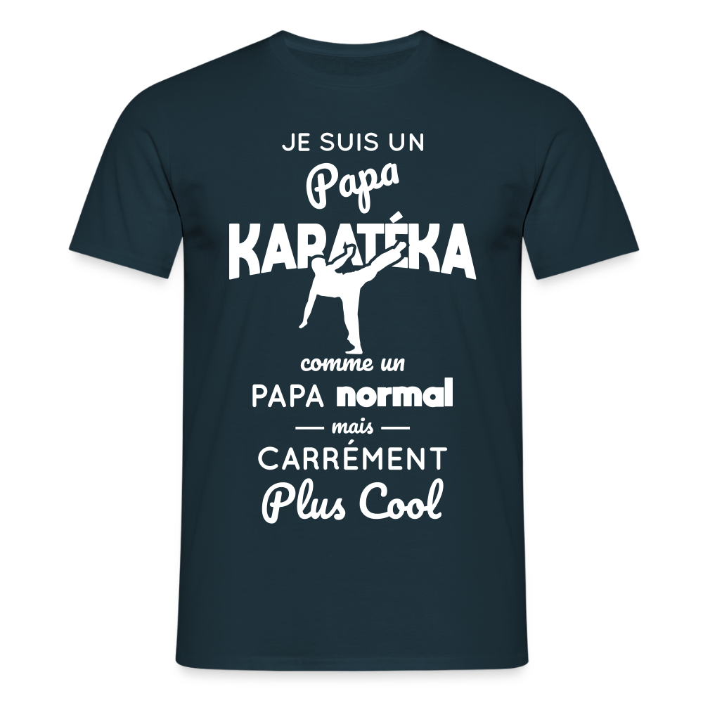 T-shirt Homme - Papa karatéka plus cool - marine
