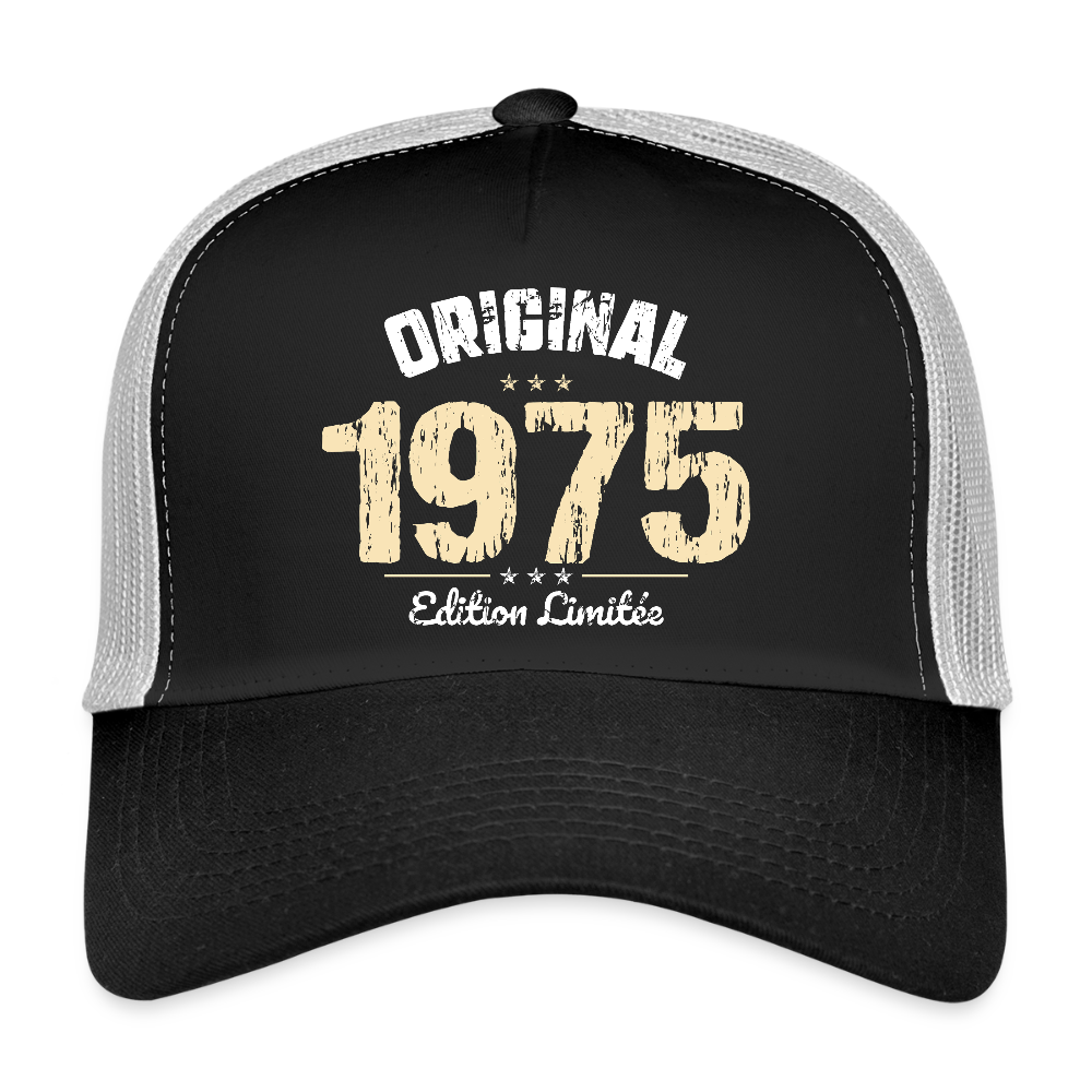 Casquette Trucker - Anniversaire 50 Ans - Original 1975 - noir/gris pierre
