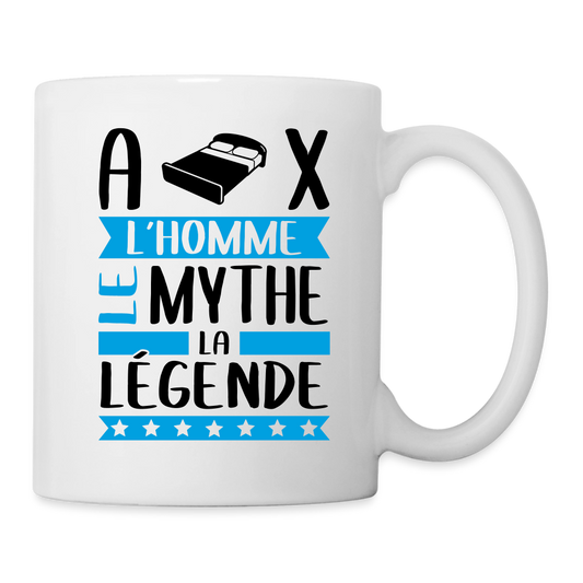 Mug blanc Alix rébus – L’homme, le mythe, la légende - blanc