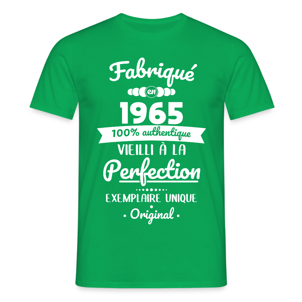 T-shirt Homme - Anniversaire 60 Ans - Fabriqué en 1965 - vert