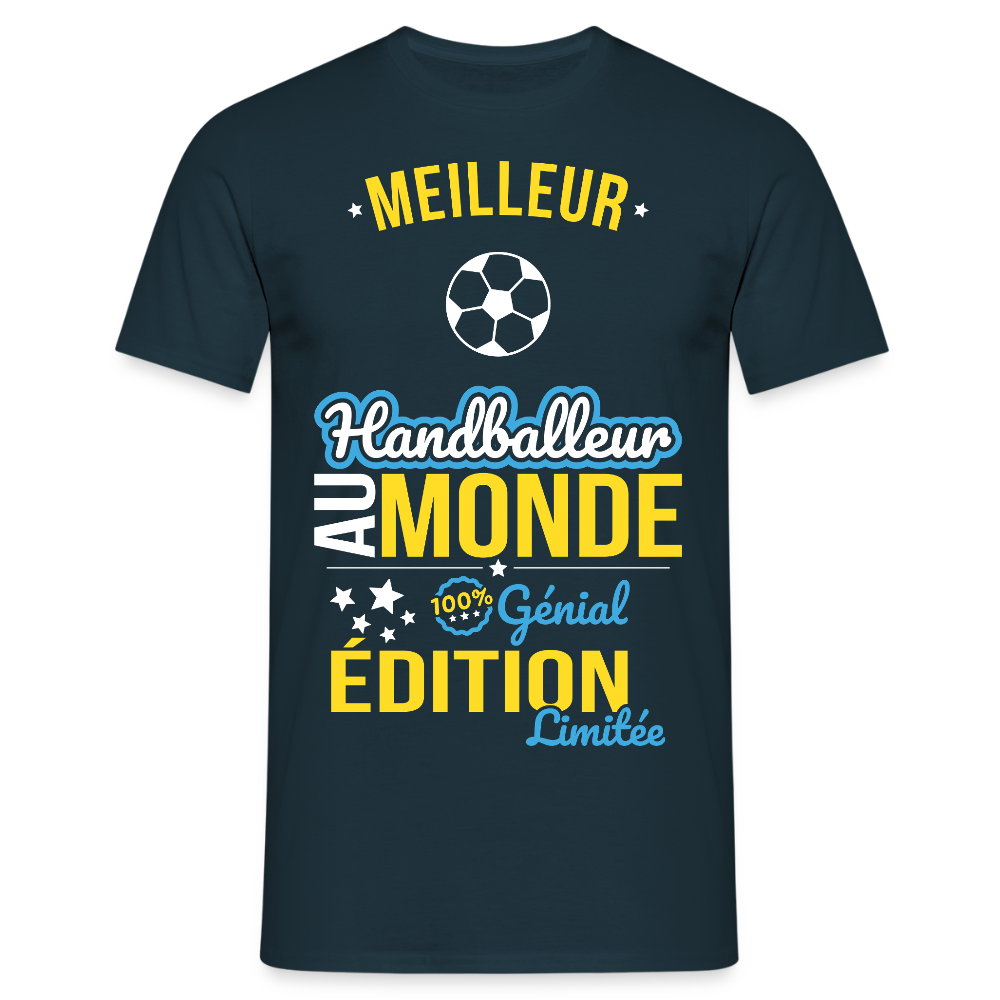 T-shirt Homme - Meilleur Handballeur au monde - 100% génial - marine