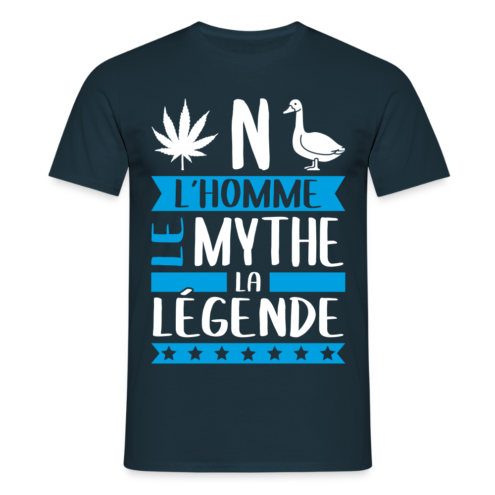 T-shirt homme Benoît rébus – L’homme, le mythe, la légende - marine