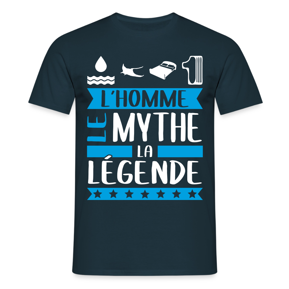 T-shirt homme Aurélien rébus – L’homme, le mythe, la légende - marine