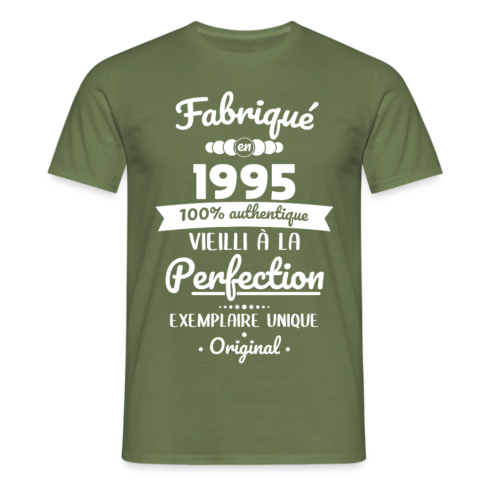T-shirt Homme - Anniversaire 30 Ans - Fabriqué en 1995 - vert militaire