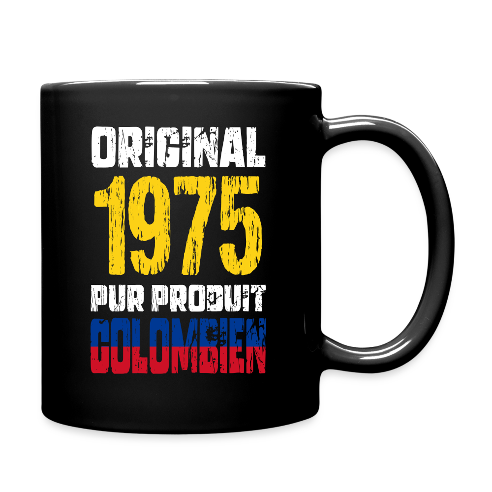 Mug uni - Anniversaire 50 Ans - Original 1975 - Pur produit Colombien - noir