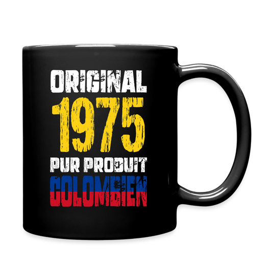 Mug uni - Anniversaire 50 Ans - Original 1975 - Pur produit Colombien - noir