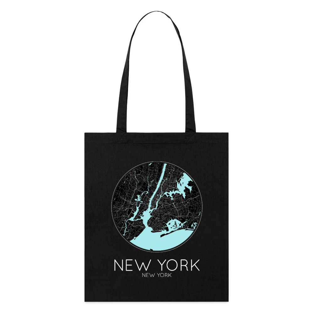 Tote Bag New York Bio – Plan de New York - noir