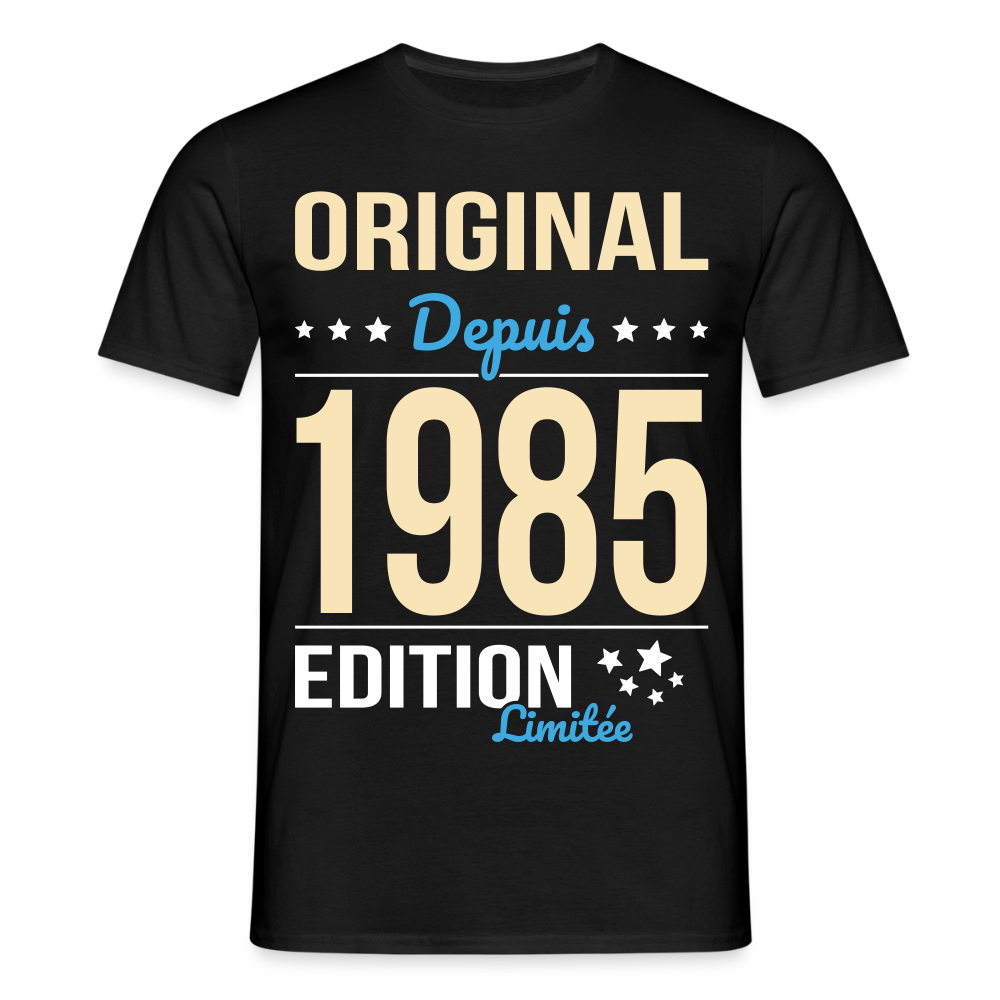 T-shirt Homme - Anniversaire 40 Ans - Original depuis 1985 - noir