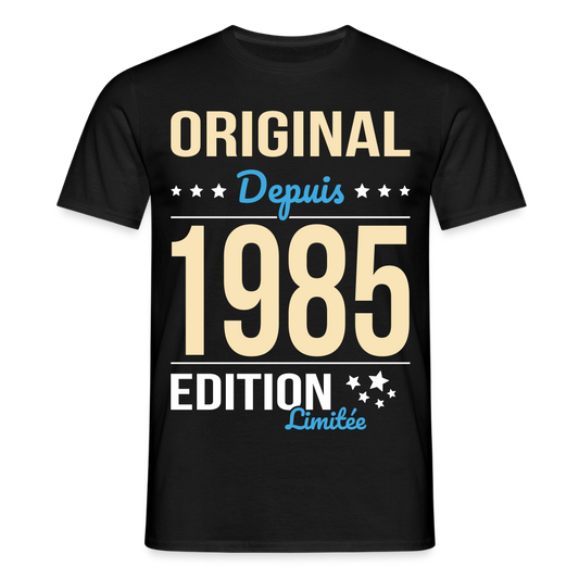 T-shirt Homme - Anniversaire 40 Ans - Original depuis 1985 - noir