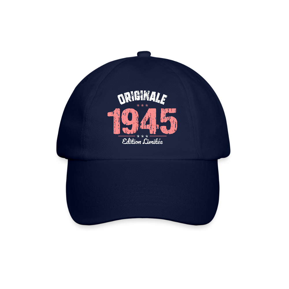 Casquette classique - Anniversaire 81 Ans - Originale 1945 - bleu/bleu