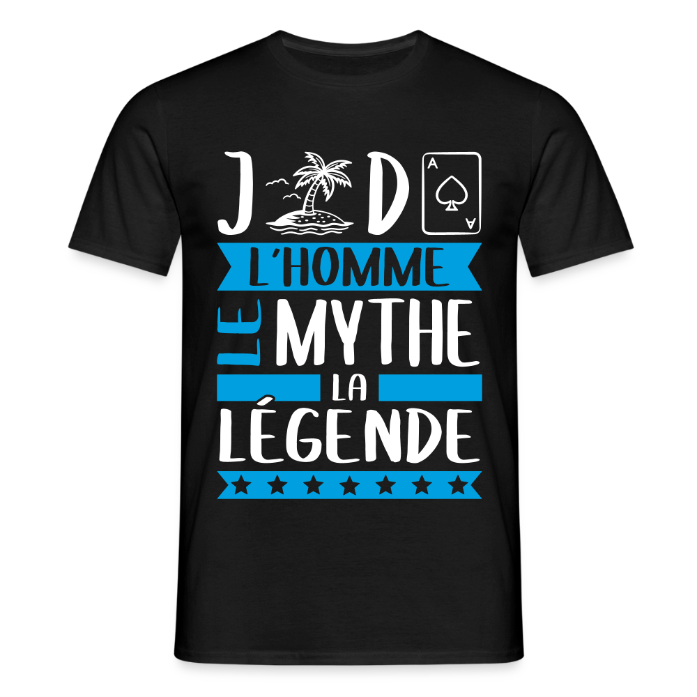 T-shirt homme Gildas rébus – L’homme, le mythe, la légende - noir