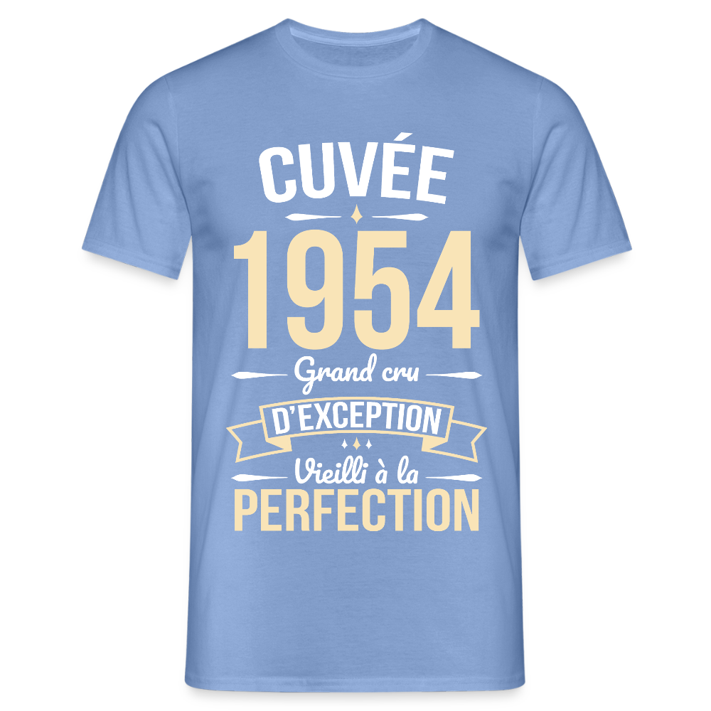 T-shirt Homme - Anniversaire 71 Ans - Cuvée 1954 - carolina blue