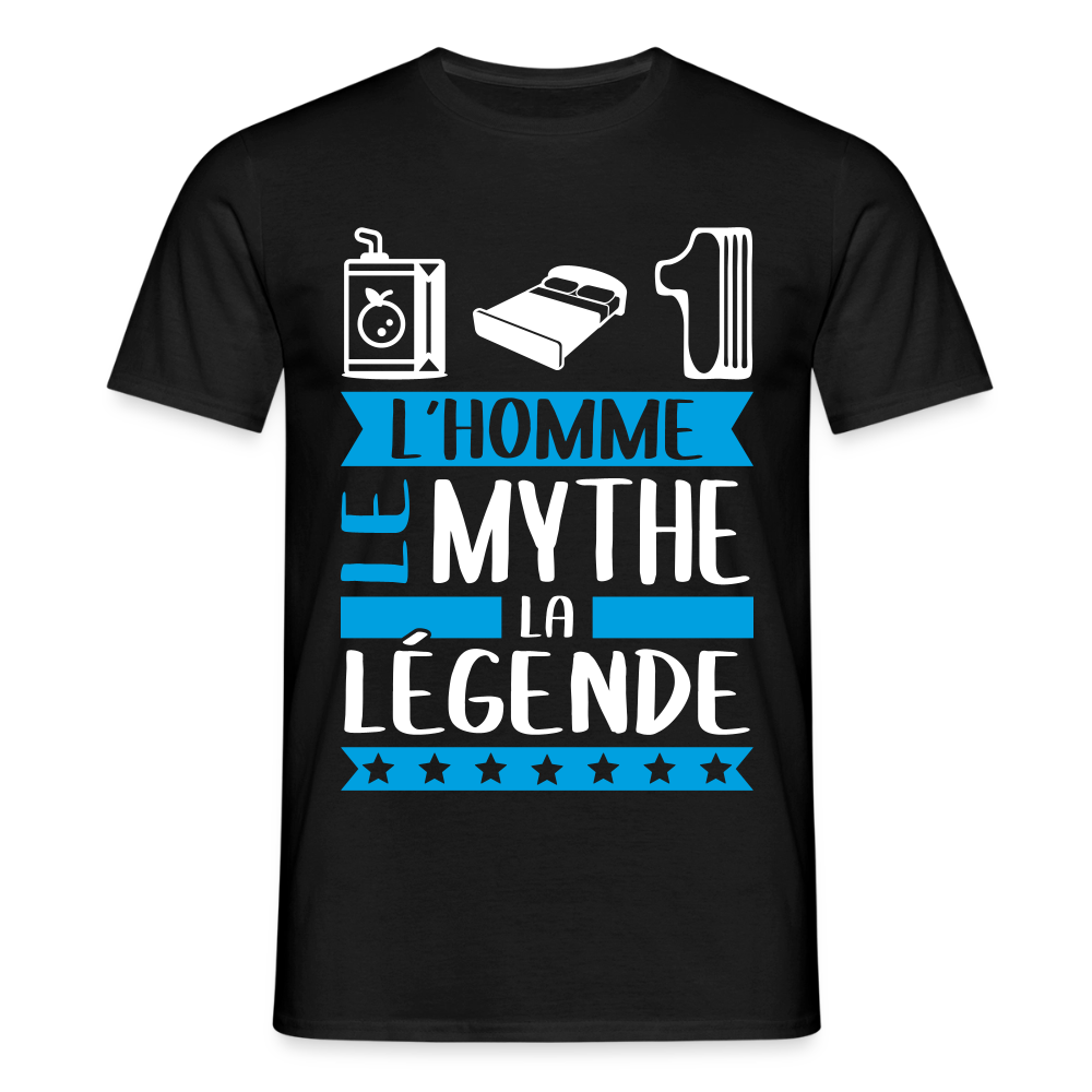 T-shirt homme Julien rébus – L’homme, le mythe, la légende - noir