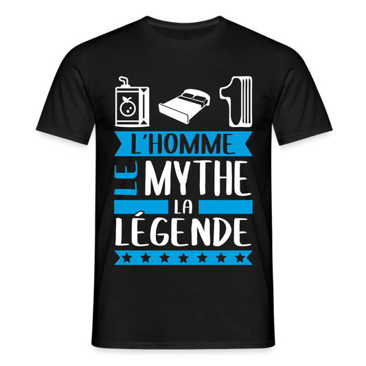 T-shirt homme Julien rébus – L’homme, le mythe, la légende - noir