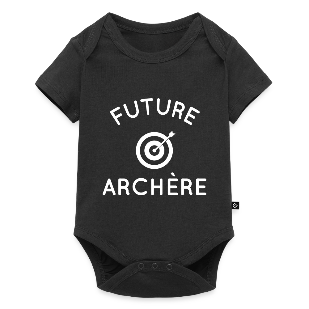 Body Bébé bio manches courtes - Future archère - noir