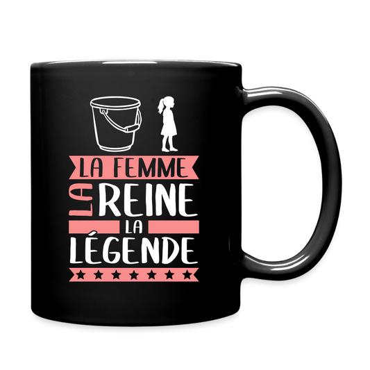 Mug uni Sophie rébus – La femme, la reine, la légende - noir