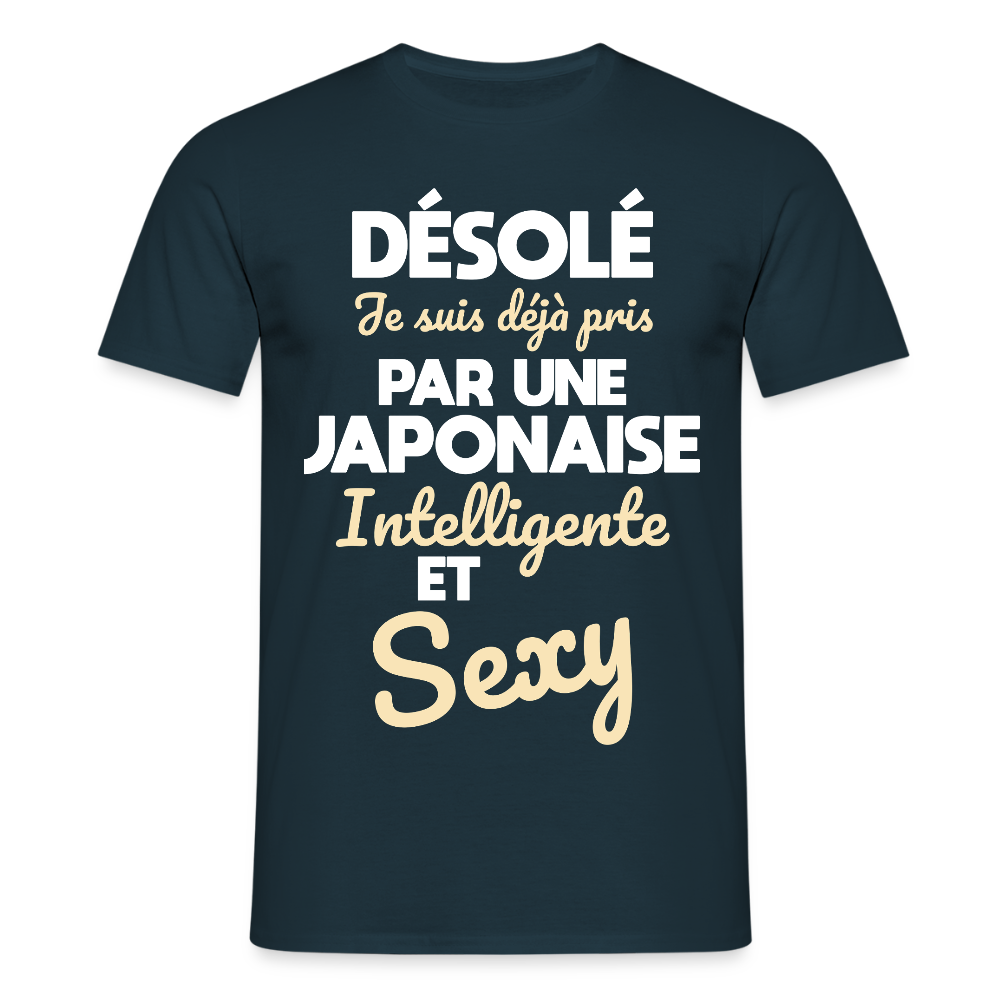 T-shirt Homme -  Je suis déjà pris par une Japonaise intelligente et sexy - marine