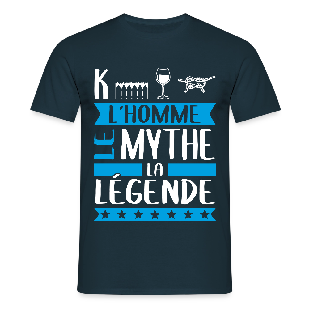 T-shirt homme Kévin rébus – L’homme, le mythe, la légende - marine