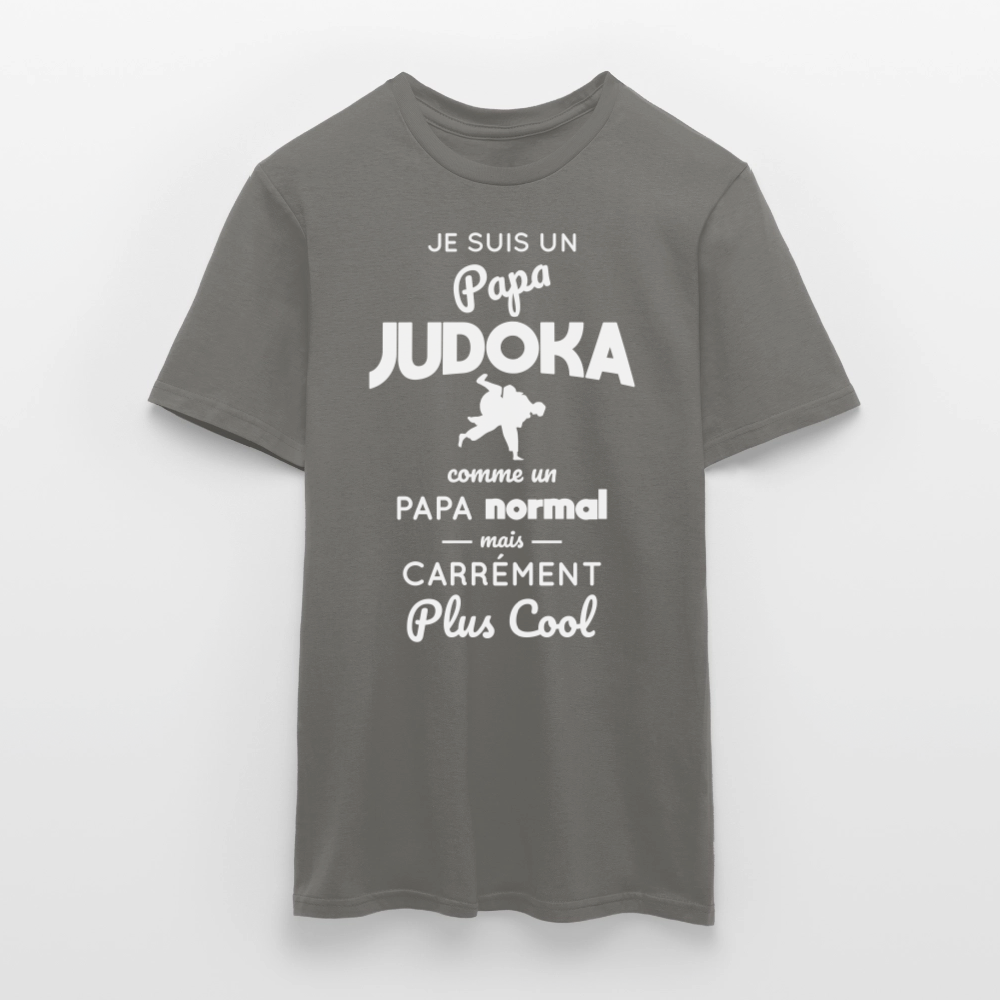T-shirt Homme - Papa judoka plus cool - gris graphite