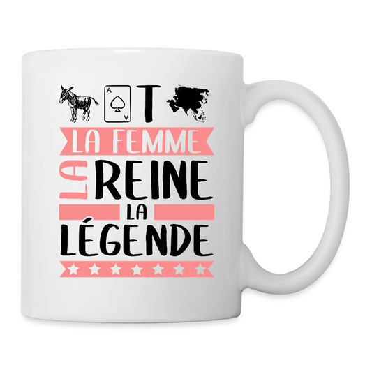 Mug blanc Anastasie rébus – La femme, la reine, la légende - blanc