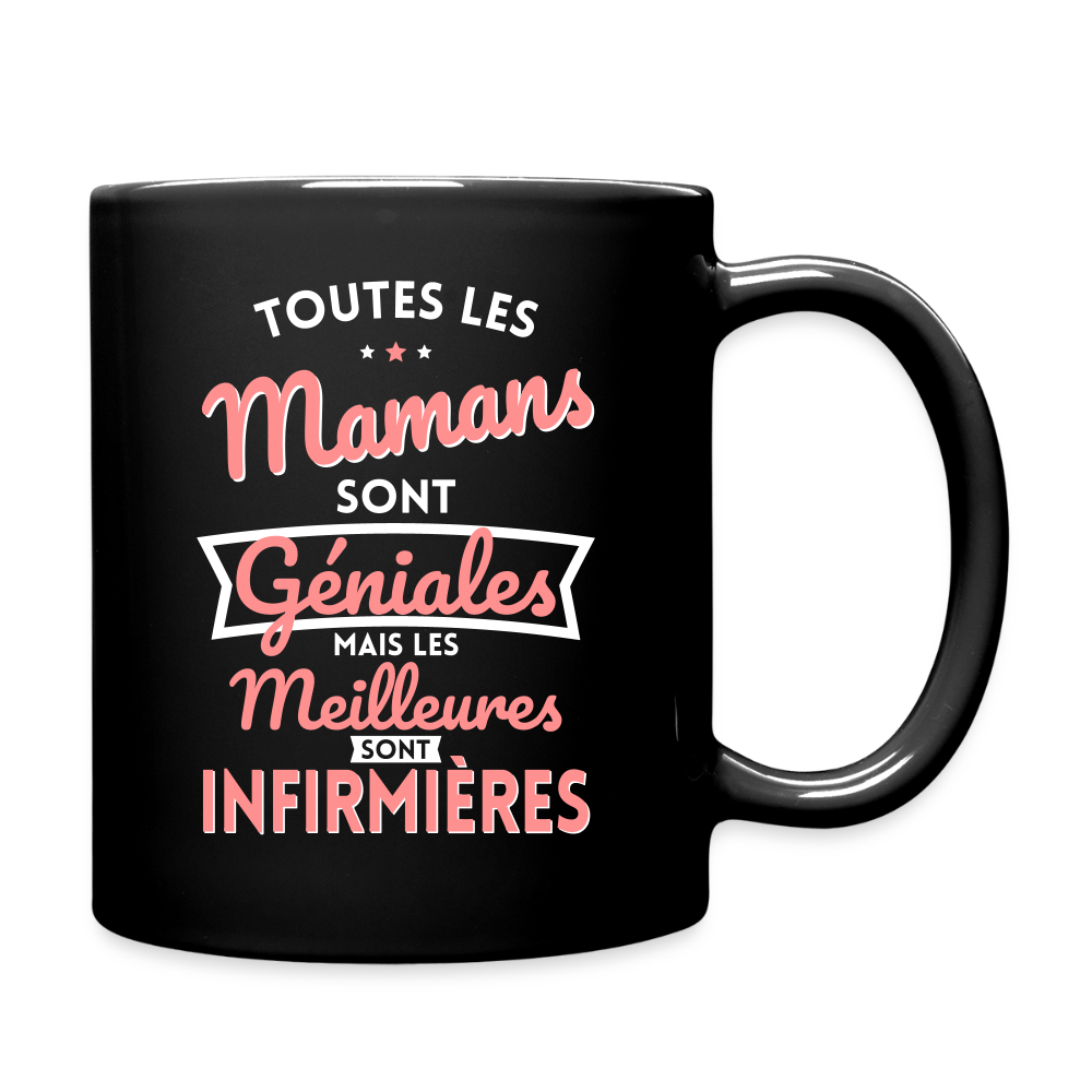 Mug uni - Mamans géniales - Les meilleures sont infirmières - noir