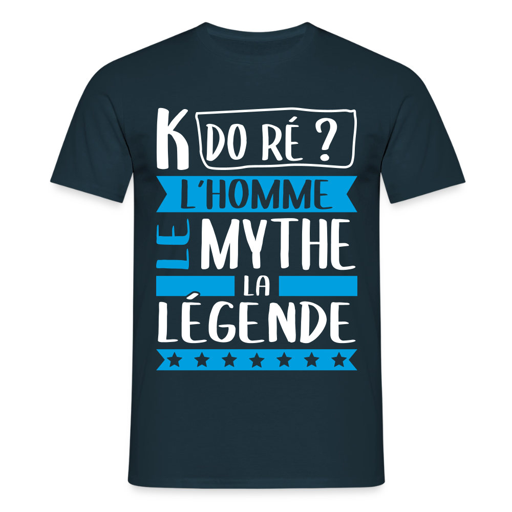 T-shirt homme Camille rébus – L’homme, le mythe, la légende - marine