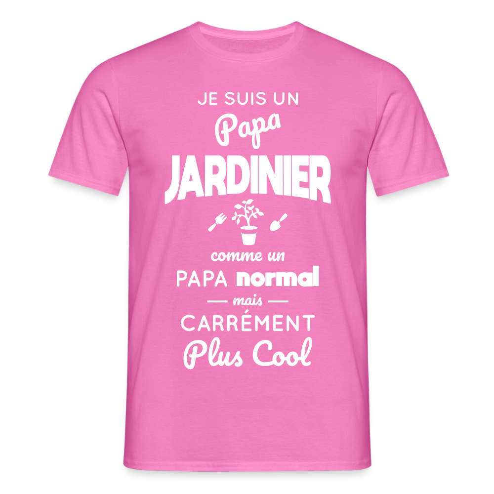 T-shirt Homme - Papa jardinier plus cool - rose