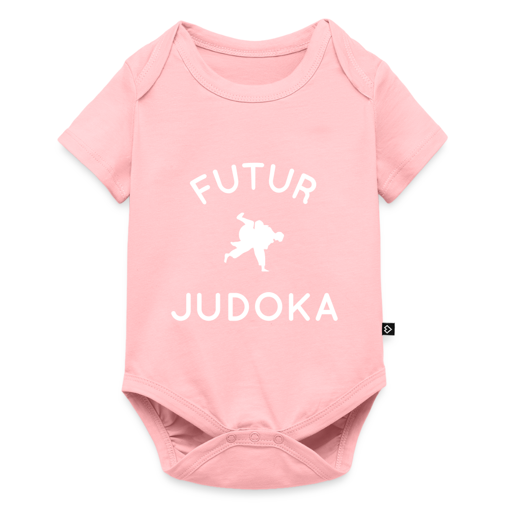 Body Bébé bio manches courtes - Futur judoka - rose