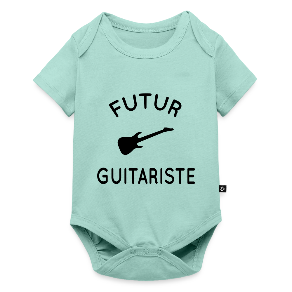 Body Bébé bio manches courtes - Futur guitariste - menthe 