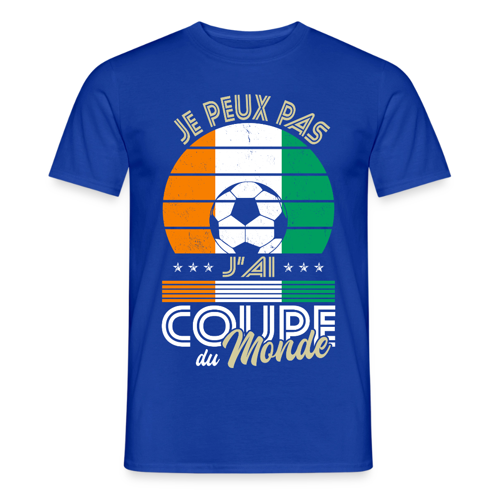 T-shirt Homme - Je peux pas j'ai Coupe du Monde - Côte d’Ivoire - bleu foncé