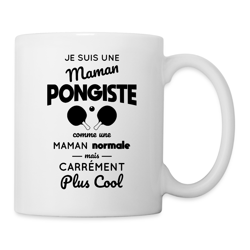 Mug blanc - Maman pongiste plus cool - blanc