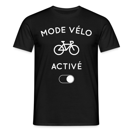T-shirt Homme -  Mode vélo activé - noir